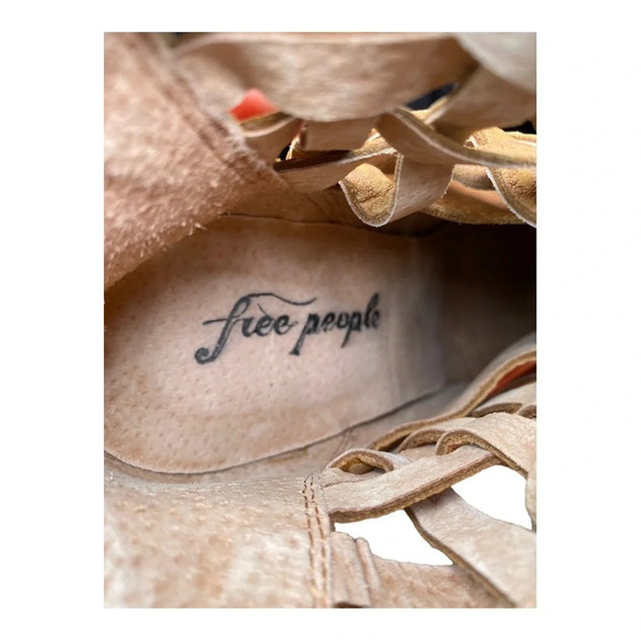 Free People leather tan heeled boot brown size 40 - Picture 7 of 7